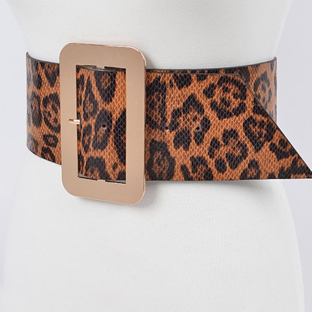Leopard Big Buckle Belt